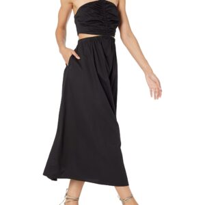 The Drop Women's Brinda Cotton Cutout Halter Maxi Dress, Black, L