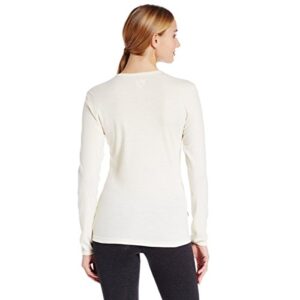 100% Merino Wool - Women's Midweight Base Layer - Long Sleeve Crew - Natural Cream - Large