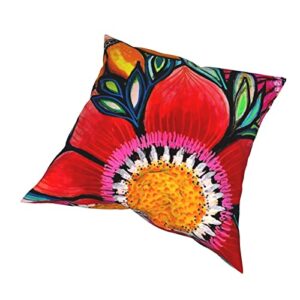 YIRUNNI Set of 4 Art Theme Pillow Cover Reversible Pillow Cases Decorative Cushion Throw Pillowcase, for Indoor Outdoor Home Couch Sofa Living Room Party Decor(18'x18'), 18 x 18-Inch, (11242)