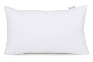 acanva polyester decorative rectangle throw pillow inserts, hypoallergenic form stuffer cushion sham filler, 16x26, white, 1 count (pack of 1)