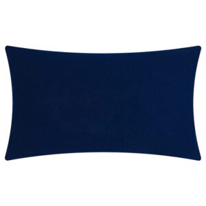 KINGROSE Handmade 3D Flower Throw Pillow Cover Home Decorative Cushion Cover Rectangular Pillowcase Artwork Cushion Sham for Sofa Couch Chair Bed Living Room 12 x 20 Inches Wool Navy Blue