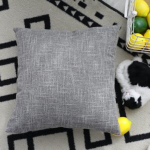 Kevin Textile Decorative Linen Throw Pillow Covers Cushion Case New 2 Tone Star Pillowcase Decorative Cushion Covers for Couch Bed Sofa(26 x 26 Inch,Grey) Set of 2