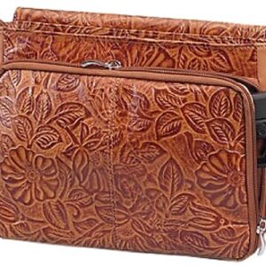 GTM GTM-22-TN Gun Tote'n Mamas Concealed Carry Tooled American Cowhide Shoulder Bag, Tan, Small