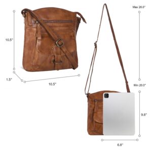 Leather Crossbody Bags for Women - Trendy Leather Crossbody Purses For Women - Medium Size Women's Handbag - Ladies Sling Bag