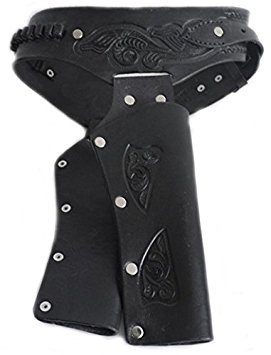 Kids- Hand Tooled Leather Double Holster