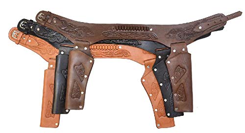 Kids- Hand Tooled Leather Double Holster