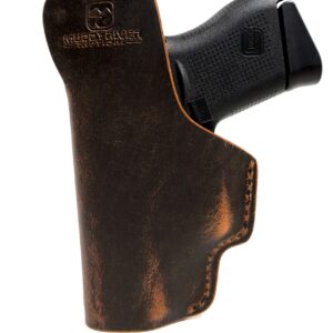 Muddy River Tactical Soft Leather Inside The Waistband Holster for a Glock 42 - IWB Concealed Carry Holster