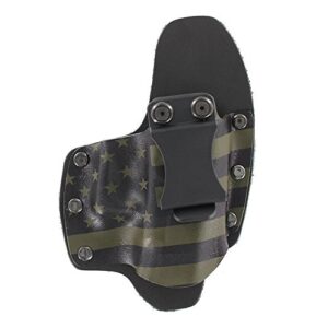 USA Green & Black IWB Hybrid Concealed Carry Holster (Right-Hand, Fits Glock 17,19,22,23,25,26,27,28,31,32,34,35,41 (19X,17,19,26 Gen5)