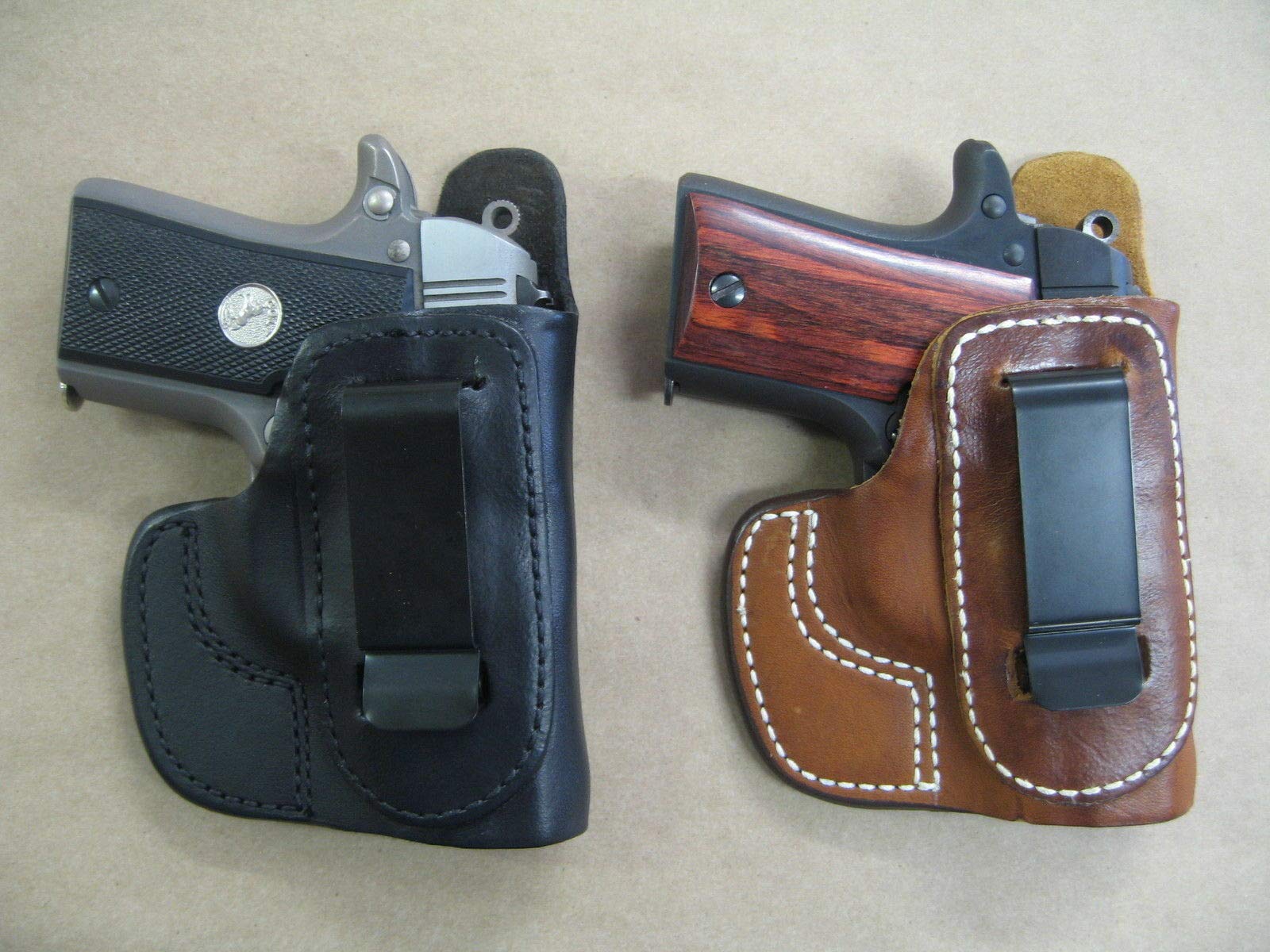 Azula Gun Holsters IWB in The Waist Band Leather Concealed Carry Holster for Colt 1908 Vest Pocket 25 Pistol TAN Right Hand