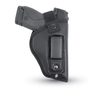 IWB Gun Holster by PH - Concealed Carry Soft Material - Soft Interior - Fit M&P Shield 9mm.40.45 Auto/Glock 19 26 27 29 30 33 42 43 / Rug LC9, LC380 - Taurus Slim, PT111 G2 - Springfield XDs Hellcat