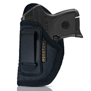 IWB Gun Holster for S&W Bodyguard, Taurus TCP, Sig P238, Jimenez JA, PPK 380. Ruger LCP by Houston - ECO Leather Concealed Carry Soft - Suede Interior for Protection (Left) (CHP-71-LH)