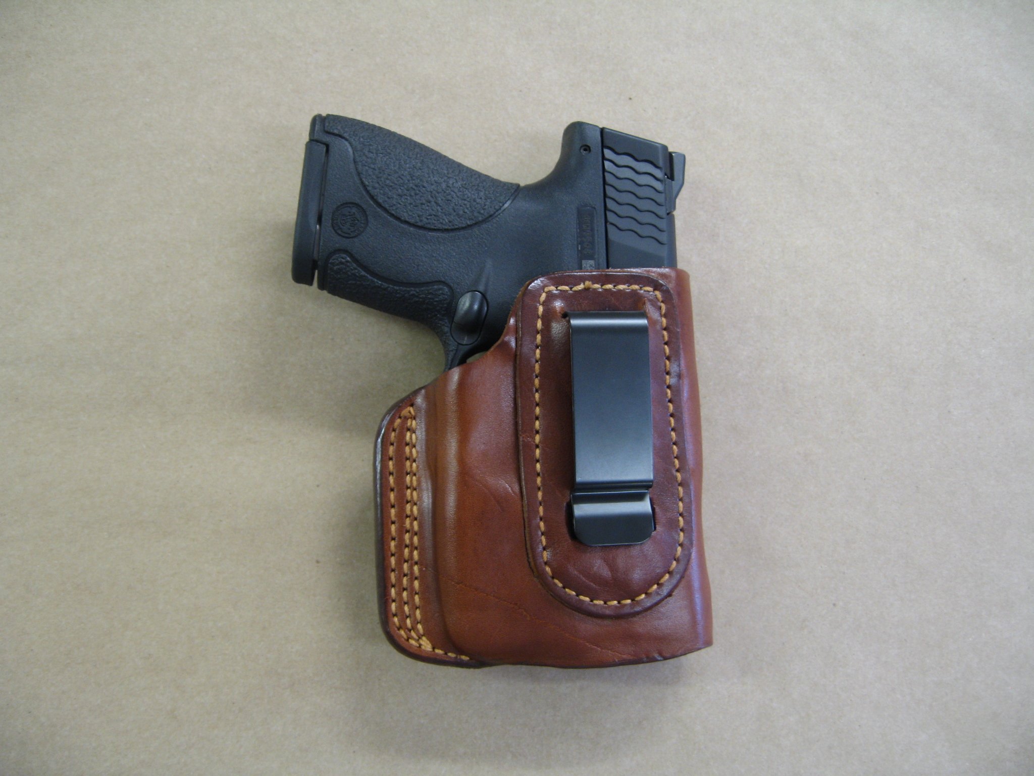 Taurus 709/740 Slim with Laser IWB Molded Leather Waistband Concealed Carry Holster CCW TAN RH