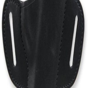 Bulldog Cases Black Molded Leather Belt Slide Holster (Large)