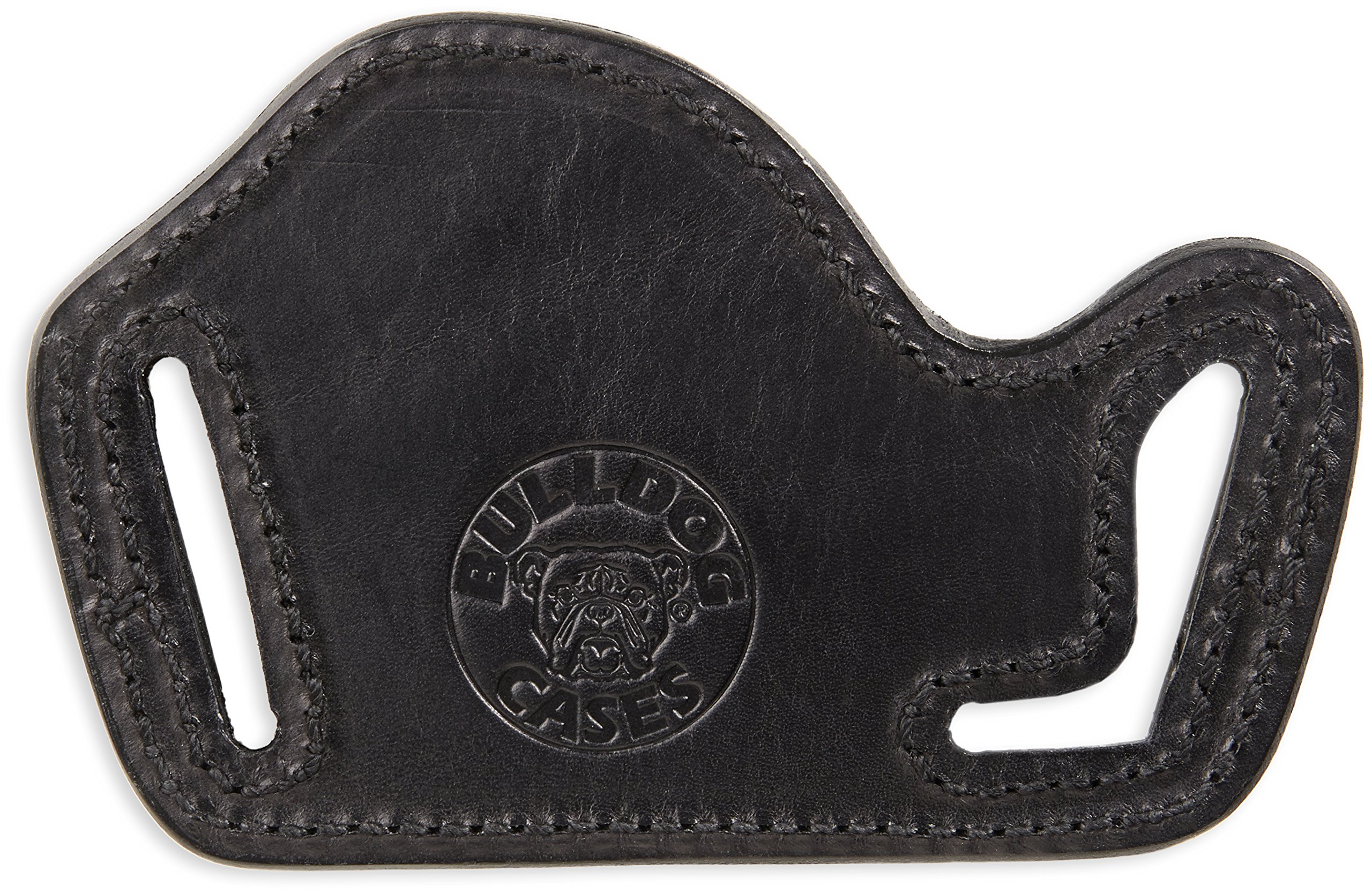 Bulldog Cases LF-S/M Leather Lay Flat Holster, Black, Right