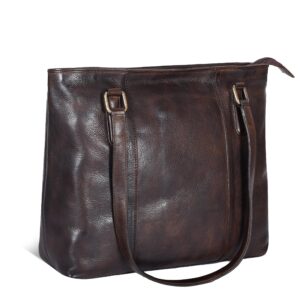 Leather Handbags For Women - Ladies Shoulder Bag Purse - Women's Leather Tote Bag - For Work, Travel - Gifts For Her (Brown)