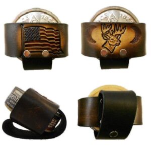 Leather Snuff Can Holder, Holster, Chew Dip Tobacco Case, Handcrafted, Many Tooled Designs