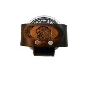 Leather Snuff Can Holder, Holster, Chew Dip Tobacco Case, Handcrafted, Many Tooled Designs