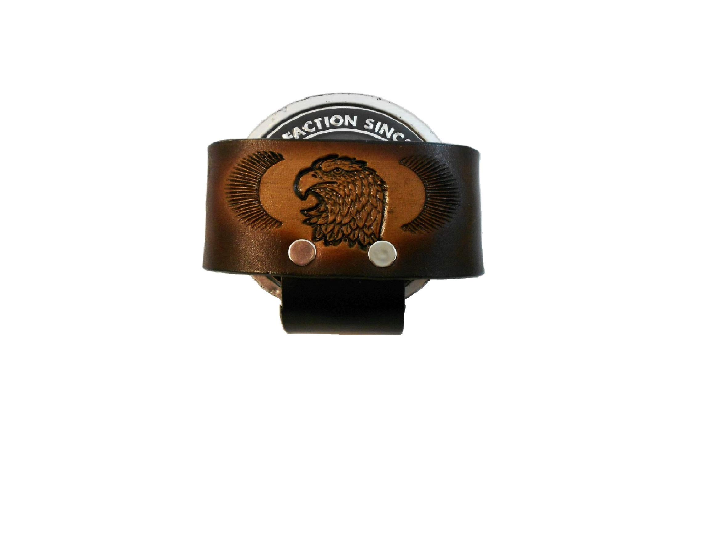 Leather Snuff Can Holder, Holster, Chew Dip Tobacco Case, Handcrafted, Many Tooled Designs