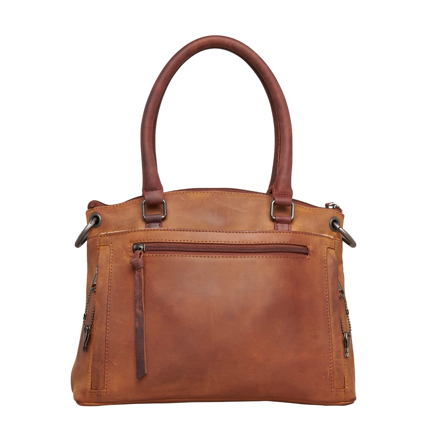 Lady Conceal Concealed Carry Whitely Leather Satchel (Cognac)