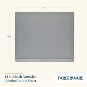 Farberware Insulated Bakeware Nonstick Cookie Baking Sheet, 14" x 16", Light Gray