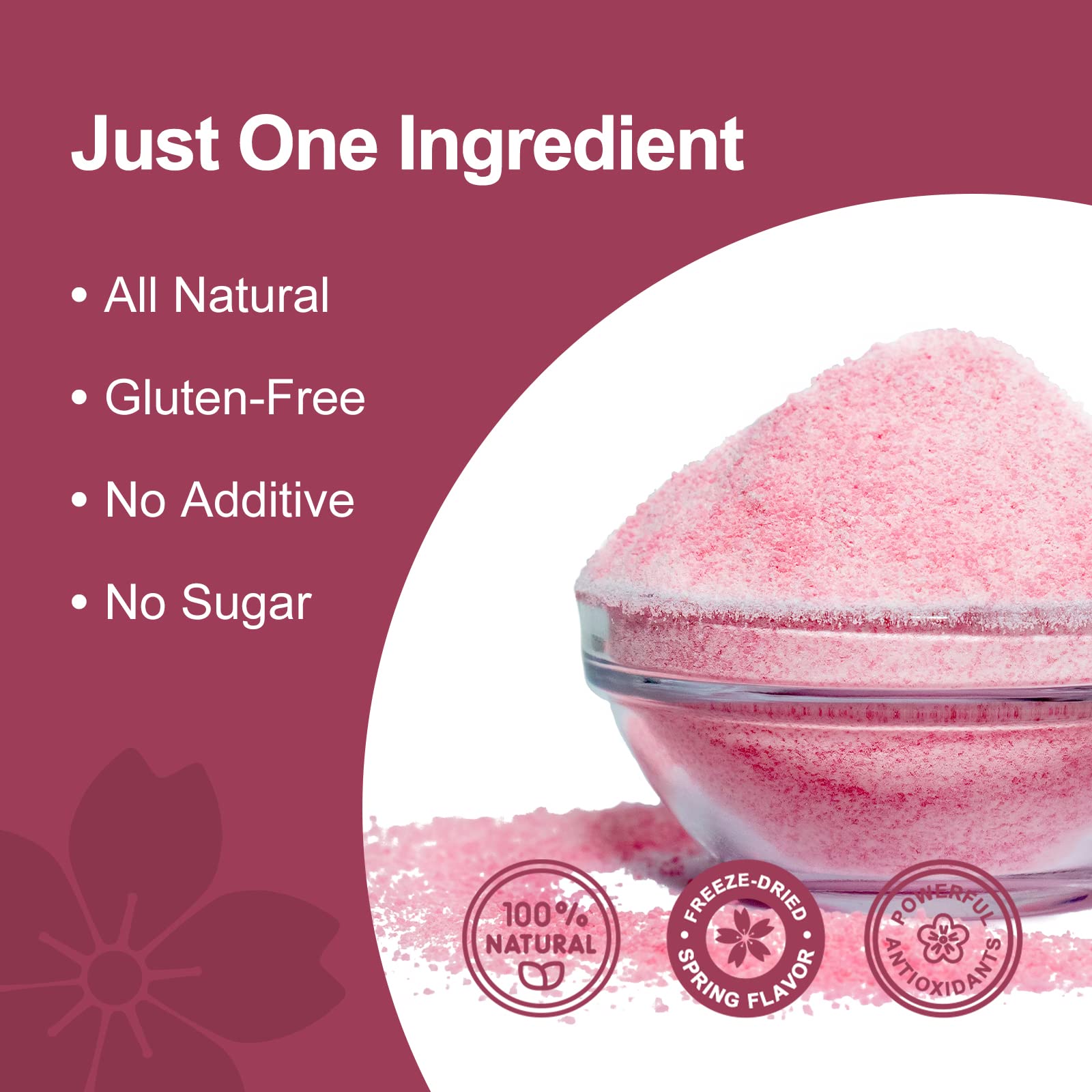 GRELIM Sakura Powder Premium Original Cherry Blossom Powder for Baking,Made in Kanagawa Perfect for Springtime Beverage, 4.23 Oz