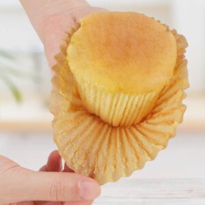 Caperci Jumbo Cupcake Liners Natural Muffin Baking Cups 300-Count, No Smell, Food Grade, Upgraded Grease-Proof Paper (Natural)