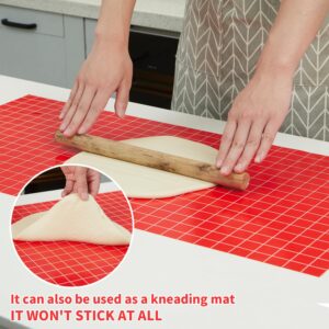 Silicone Baking Mat Roll 16IN*5FT Free Cutting, Non-Slip Pastry Mat, Non-Stick Reusable Air Fryer Liner, Oven Liners, Counter Mat, Freeze Dryer Mat, Easily Cut to Size Fit All Ovens Pans Tins Dishes