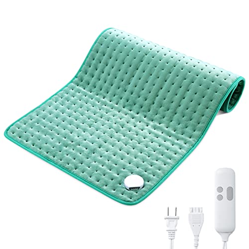 XXX-Large King Size Heating Pad for Pain Relief, 18" X 33" Fast Heating Pad with 2H Auto Shut Off, 6 Heat Settings & Machine Washable, Moist & Dry Heat Therapy for Neck Back Shoulder Relief and Cramps