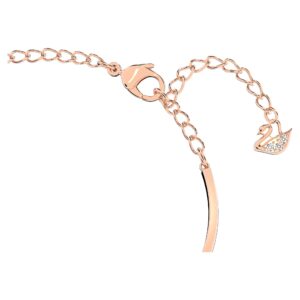 SWAROVSKI Infinity Heart Women's Bangle Bracelet with a Rose-Gold Tone Plated Bangle, Clear Crystals and Lobster Clasp