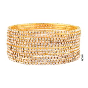 Efulgenz Crystal Bangles for Women Indian Bangles for Women Indian Bangle Set White Bangles for Women Indian Jewelry Indian Traditional Indian Bangles Indian Bangle Wedding Bridal Bracelet Jewelry for Women