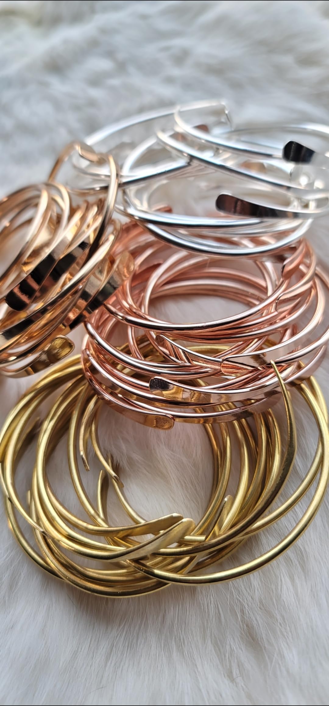 Bead It Wear It Love It 2 Raw Brass Cuff Bracelets Set, African Brass Bangles For Women, Hammered Ends Stacking Bracelets, Boho Tribal Cultural Jewelry (Set Of 2)