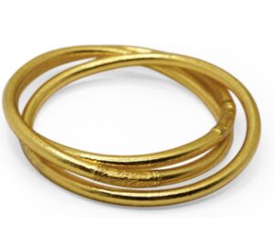 emme everyday rain or shine interlocking bracelets thai (darkgold, med)