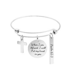 memgift scripture bracelet trust god jewelry inspirational christmas gifts for women expandable wire bangle