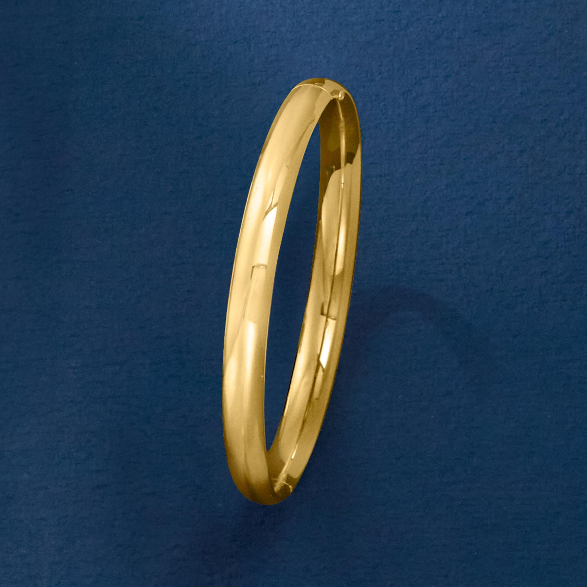 Ross-Simons 14kt Yellow Gold Polished Bangle Bracelet. 7 inches