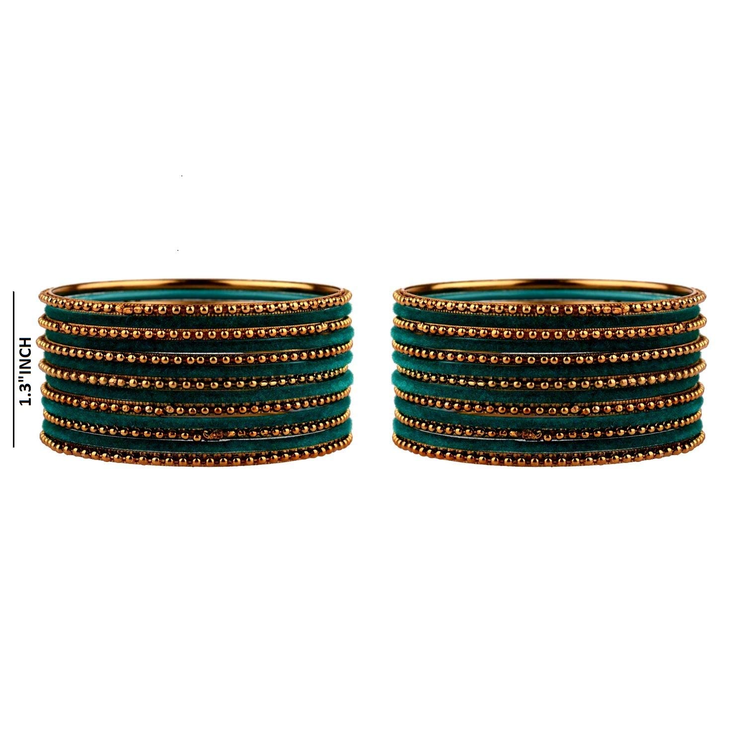 Efulgenz Indian Oxidized Bangles for Women Green Indian Oxidized Jewelry for Navratri Boho Oxidized Indian Jewelry Velvet Bangles Set Bracelets Jewelry for Women