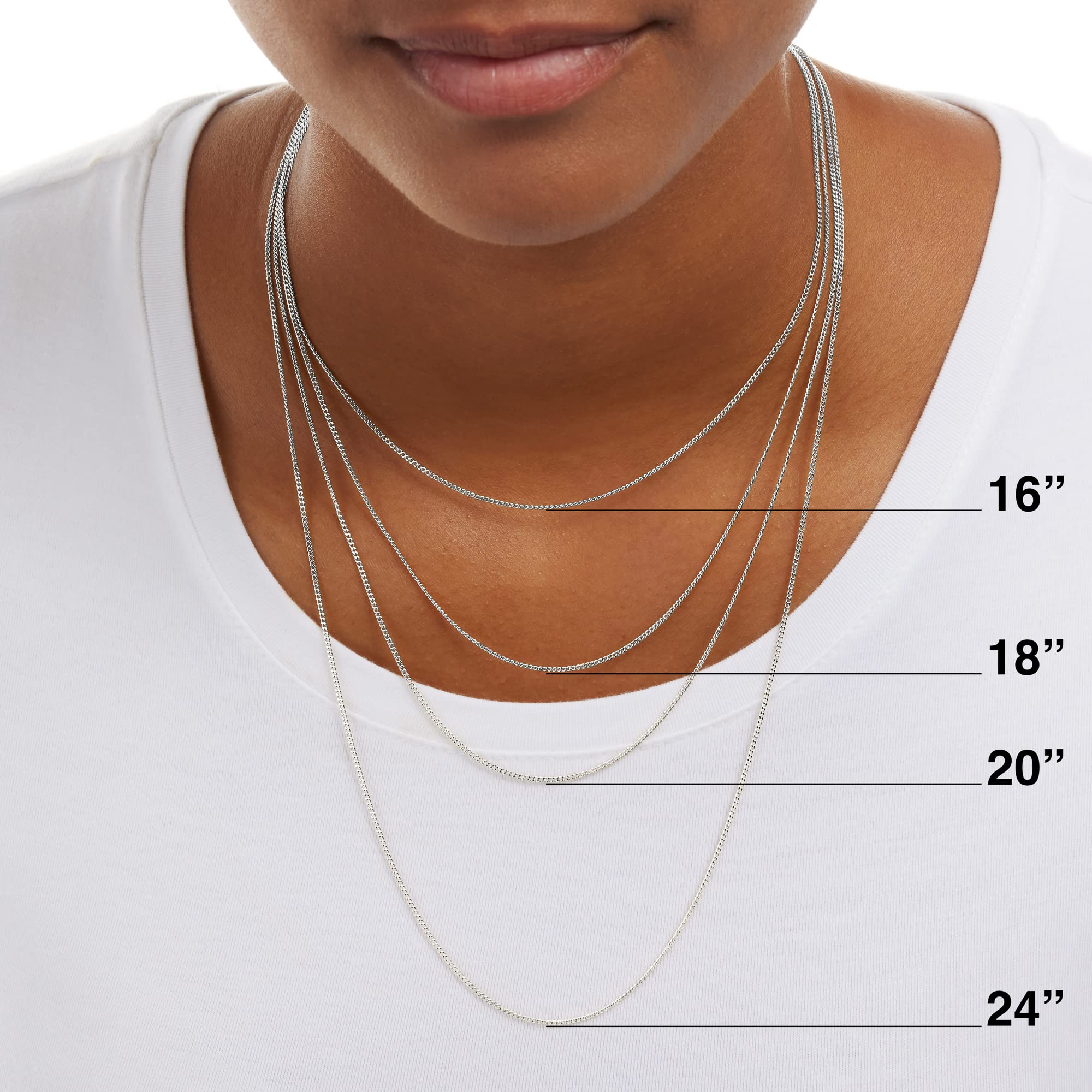 Amazon Essentials Sterling Silver Thin 0.8mm Box Chain Necklace 18", Silver (previously Amazon Collection)