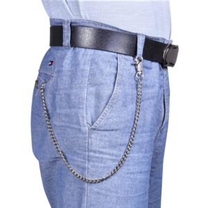 Wisdompro Wallet Chain, 16 inch Heavy Duty Pocket Keychain with Lobster Clasps and 2 Keyrings for Keys, Wallet, Jeans, Pants, Belt Loop, Purse and Handbag