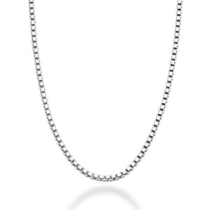 Miabella Solid 925 Sterling Silver Italian 1mm Box Chain Necklace for Women, Made in Italy (Length 24 Inches)