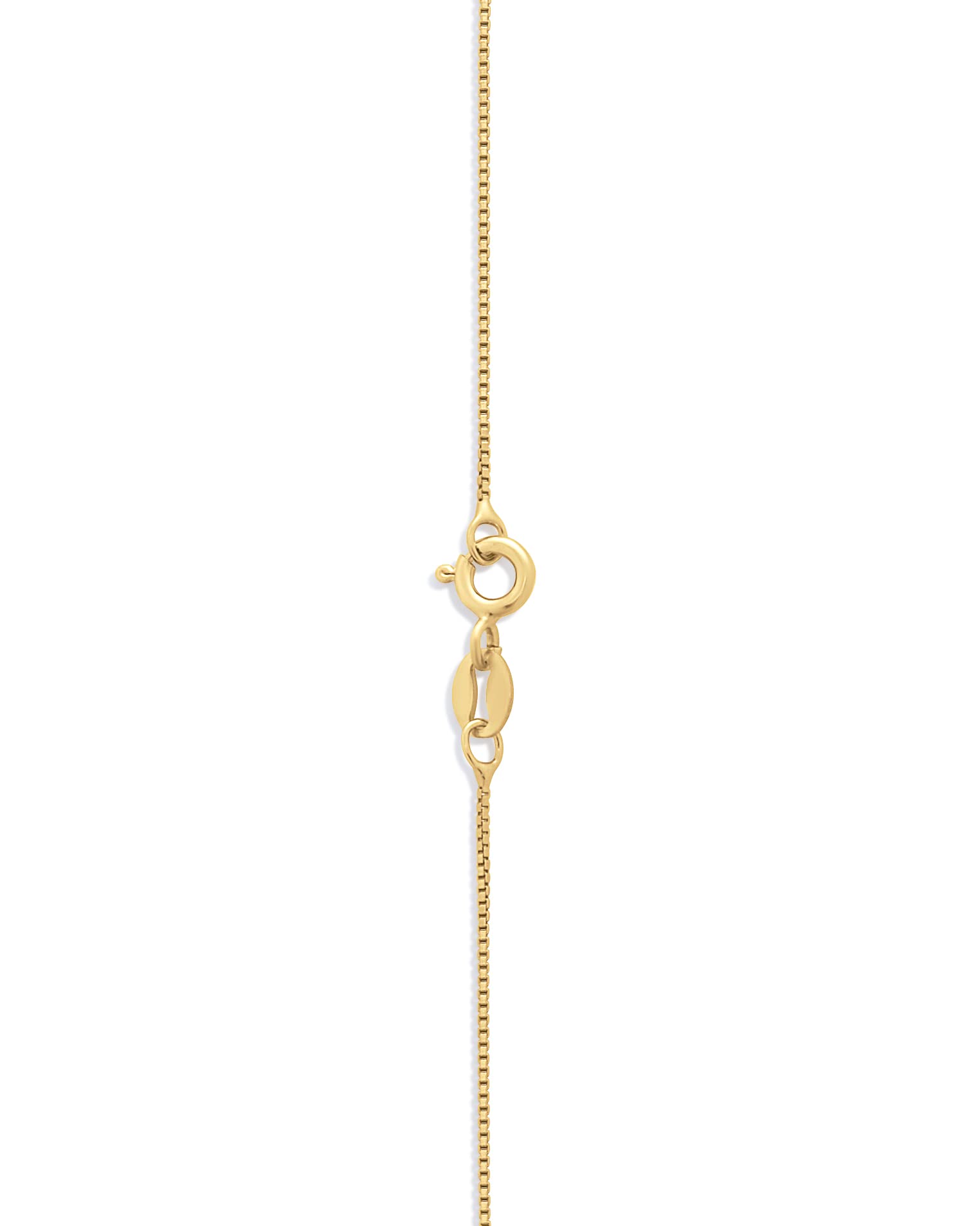 Amazon Essentials 18K Gold Over Sterling Silver Thin 0.8mm Box Chain 16", Yellow Gold (previously Amazon Collection)