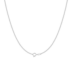 conran kremix silver box chain necklace for women men 1.0 mm thin chain necklace no tarnish 18 inch stainless steel necklace