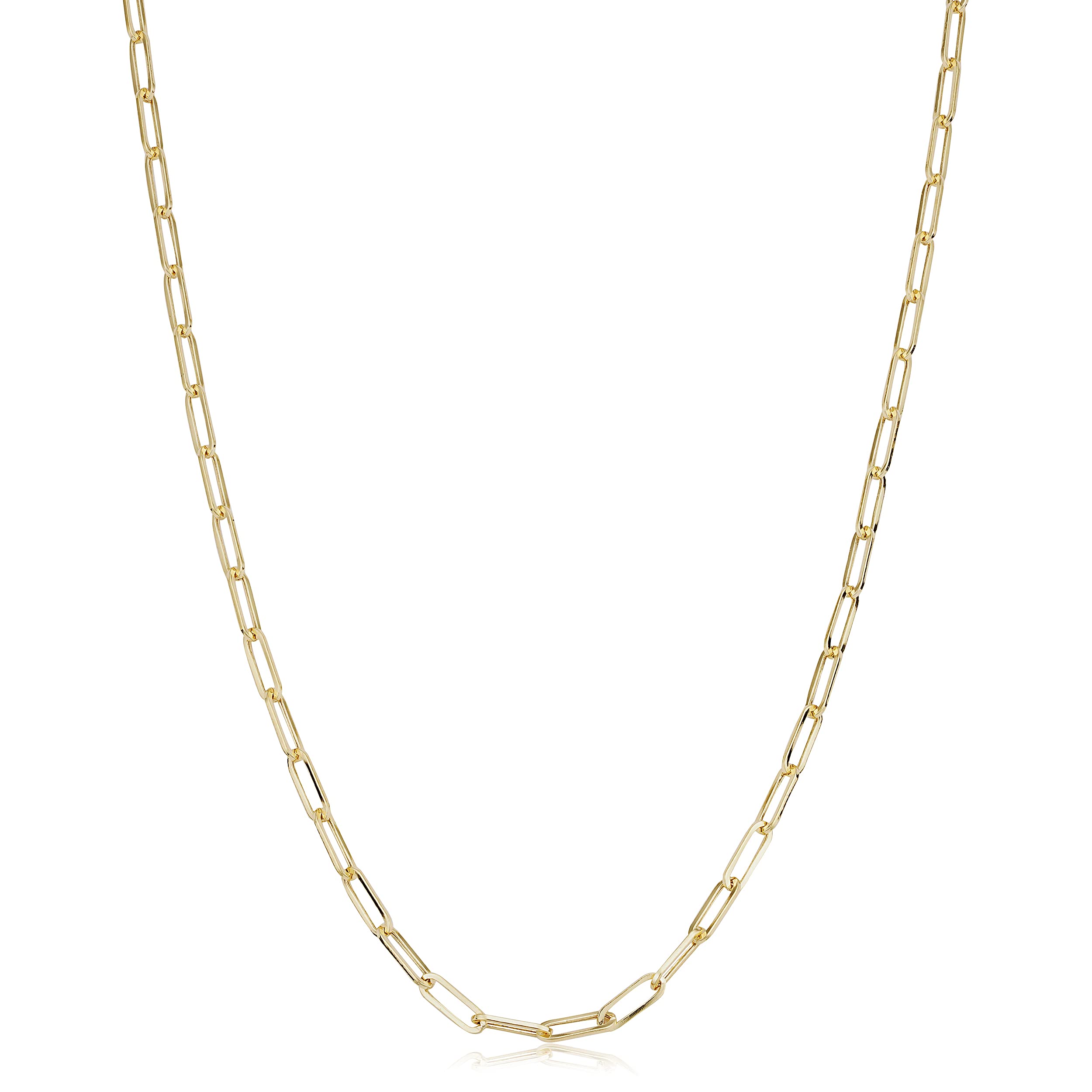 Au Naturale 14k Yellow Gold Paperclip Link Chain Necklace (2.5 mm, 24 inch)