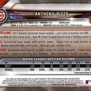 Baseball MLB 2018 Bowman #33 Anthony Rizzo NM Near Mint Cubs