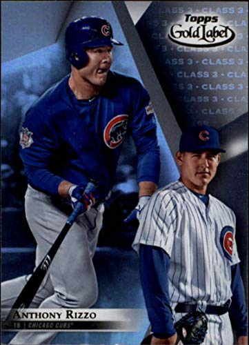 2018 Topps Gold Label Class 3#27 Anthony Rizzo Chicago Cubs MLB Baseball Trading Card