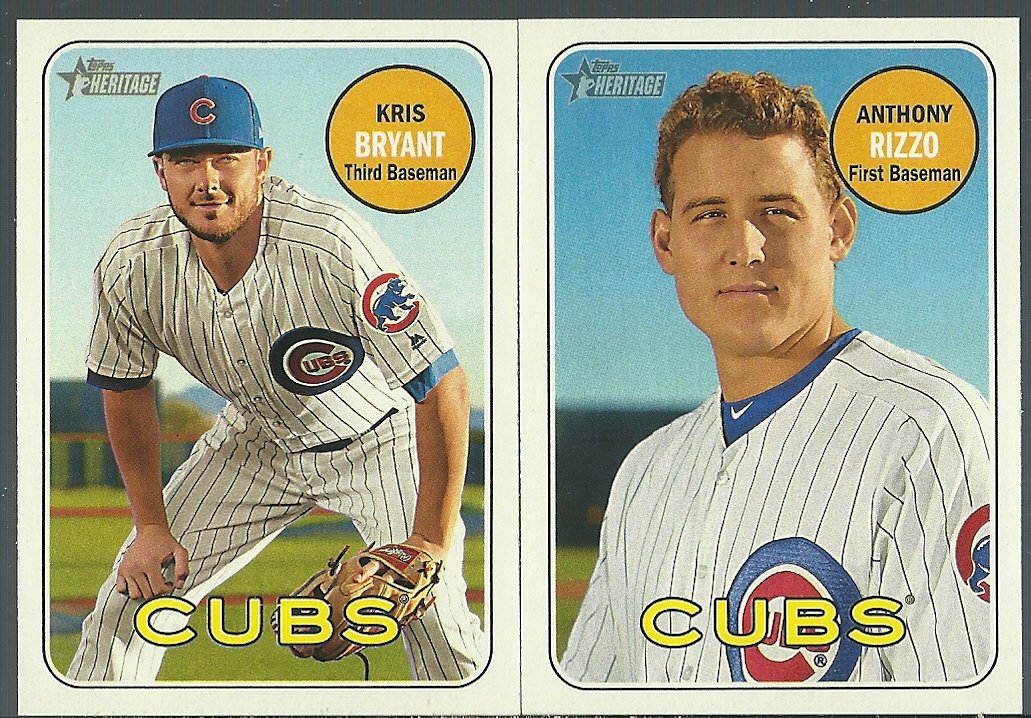 2018 Topps Heritage Chicago Cubs Base Team Set 16 Cards Jake Arrieta Anthony Rizzo Kris Bryant