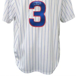 David Ross Signed Chicago Cubs White Pinstripe Majestic Replica Baseball Jersey