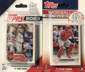 st. louis cardinals topps factory sealed team set gift lot including the 2023 and 2022 limited edition 17 card sets for 34 exclusive cardinals cards