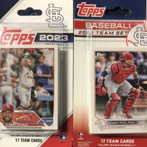 St. Louis Cardinals Topps Factory Sealed Team Set GIFT LOT Including the 2023 and 2022 Limited Edition 17 Card Sets for 34 EXCLUSIVE Cardinals Cards