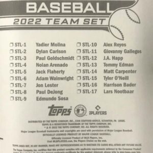 St. Louis Cardinals Topps Factory Sealed Team Set GIFT LOT Including the 2023 and 2022 Limited Edition 17 Card Sets for 34 EXCLUSIVE Cardinals Cards