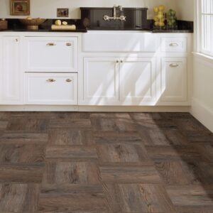 FloorPops FP3323 Knotting Hill Peel & Stick Floor Tiles, Brown