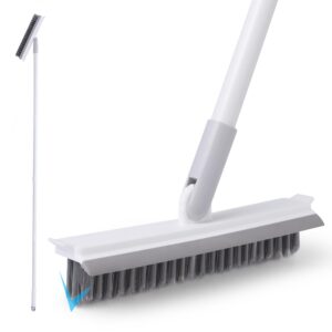 ivyroll grout brush with long handle, grout cleaner for tile floors, shower tile floor scrubber for cleaning baseboard bathroom